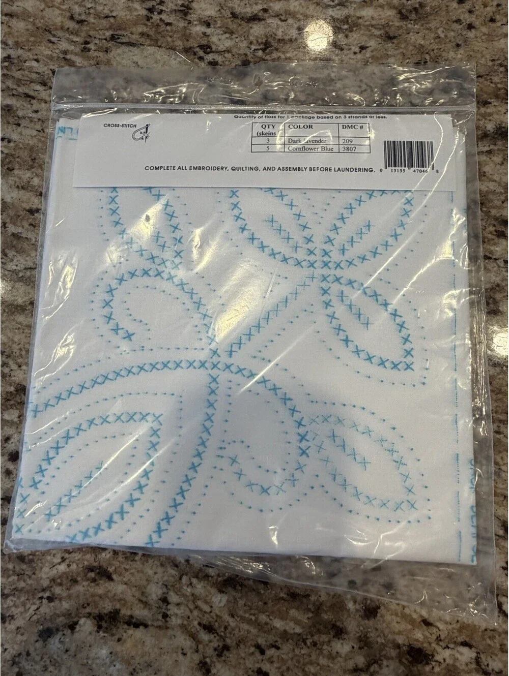 Vtg Jack Dempsey White Quilt Blocks 18” XXX Floral Design #46 New